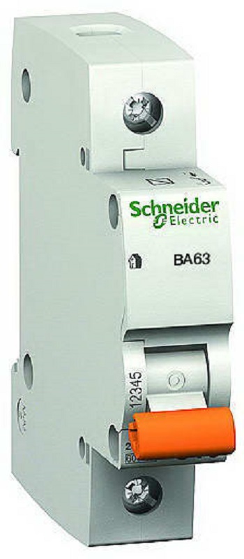 Выключатель автоматический Schneider Electric Домовой 1п C 10А ВА63 4.5кА